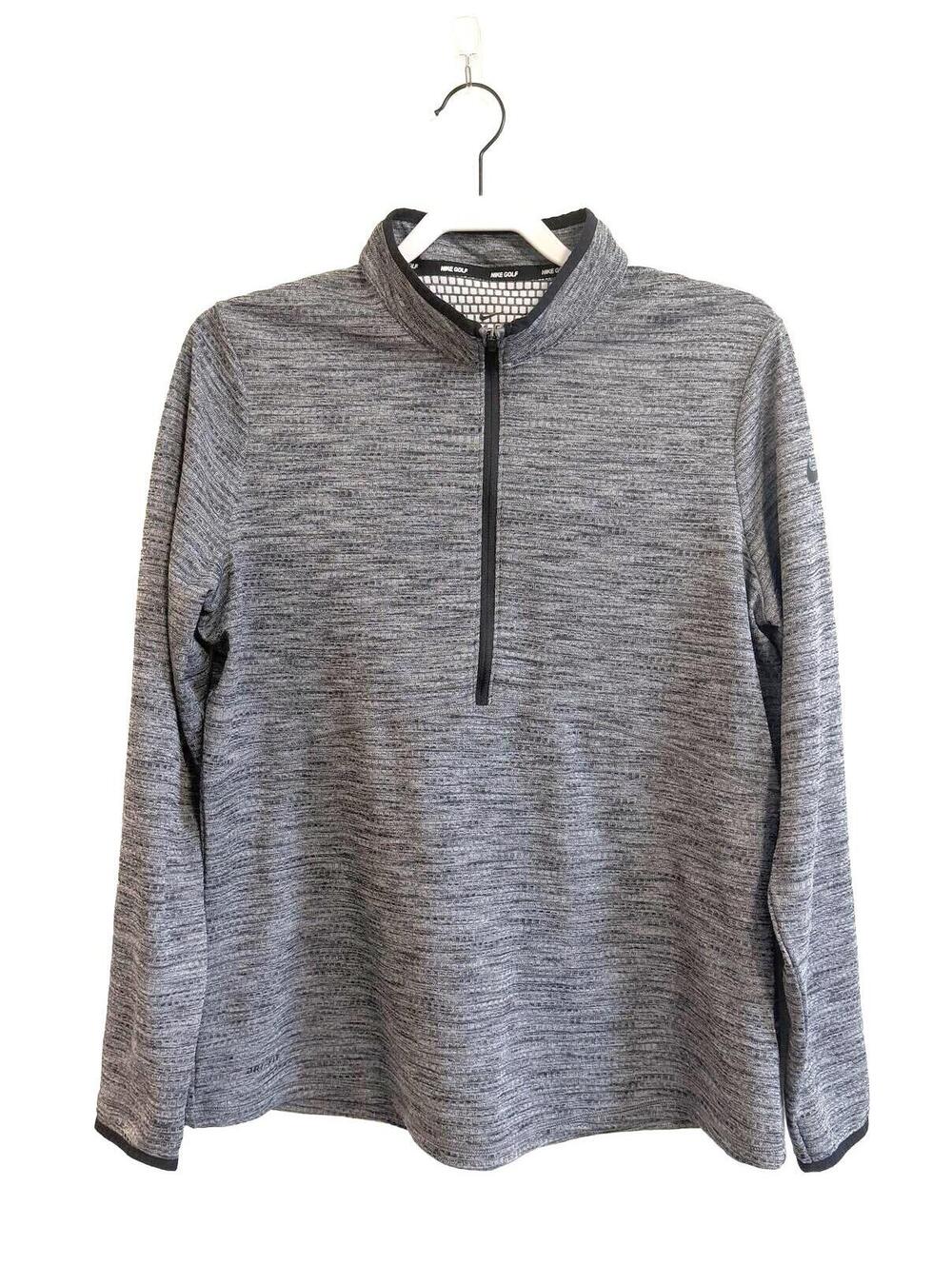 Nike Golf Dri-FIT Quarter-Zip Pullover Top Gray/Black Size XL